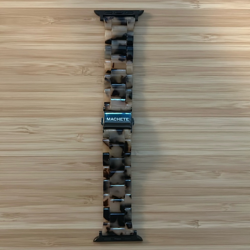 Machete blonde tortoise Apple Watch band